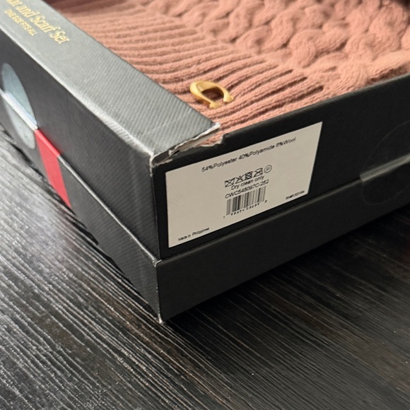 Coach Tan Cable Knit Hat and Scarf Set - Picture 3 of 5